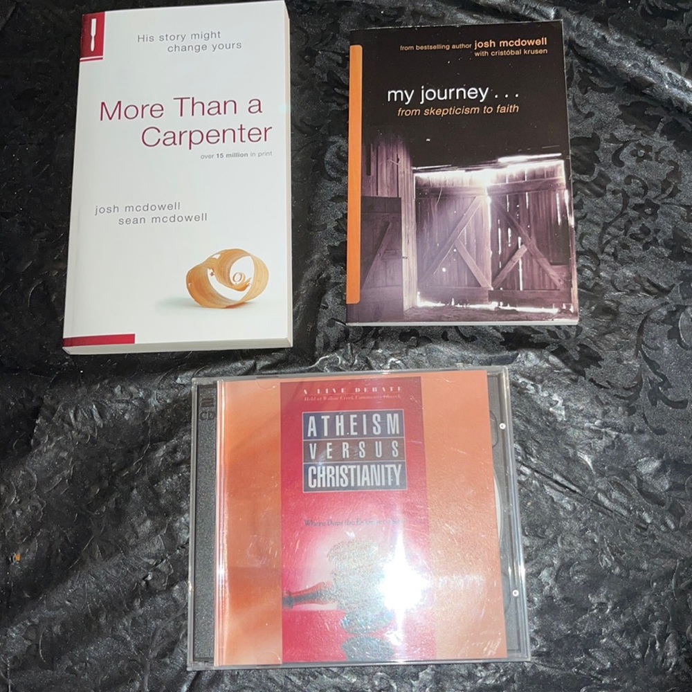 DVD Atheism VS Christianity & 2 Books That Help Your Journey EUC